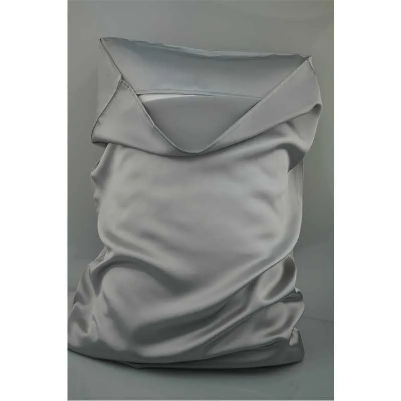 22 Momme silk pillowcase - Queen - Envelope - Silver Grey