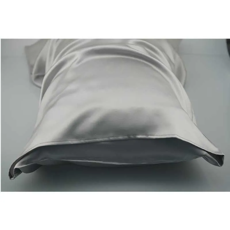 25 momme silk pillowcase - queen - envelope - Silver Grey