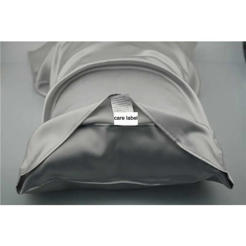 25 momme silk pillowcase - queen - envelope - Silver Grey