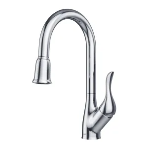 Allora USA - A-710-C Kitchen Faucet - Single Handle Pull Down Sprayer - Chrome