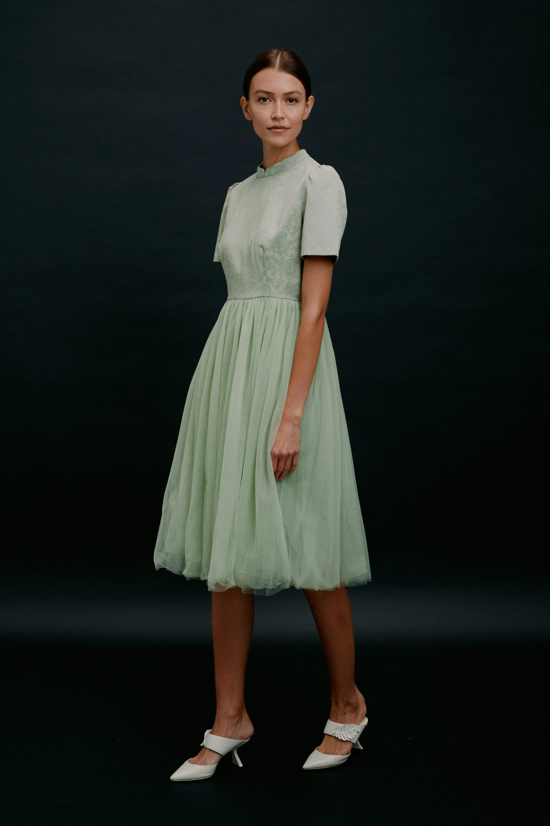 Anna Tulle Dress Green