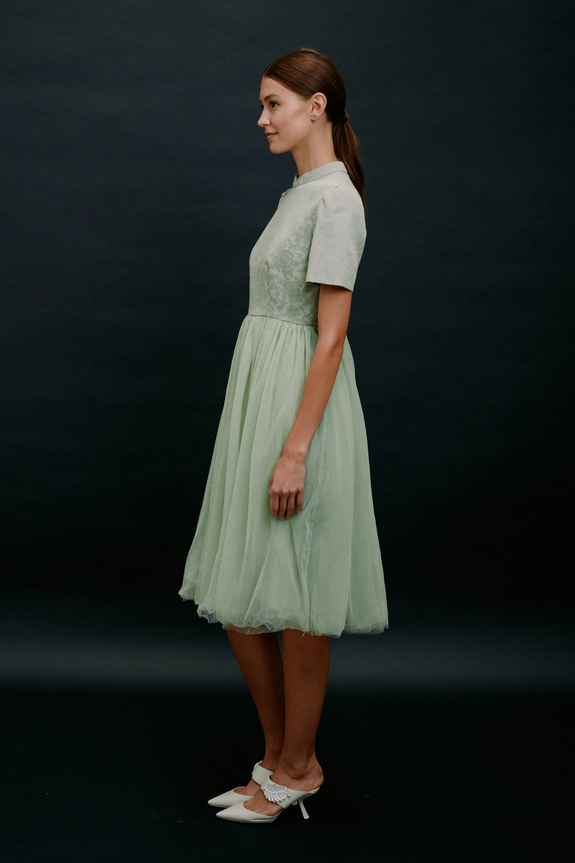 Anna Tulle Dress Green