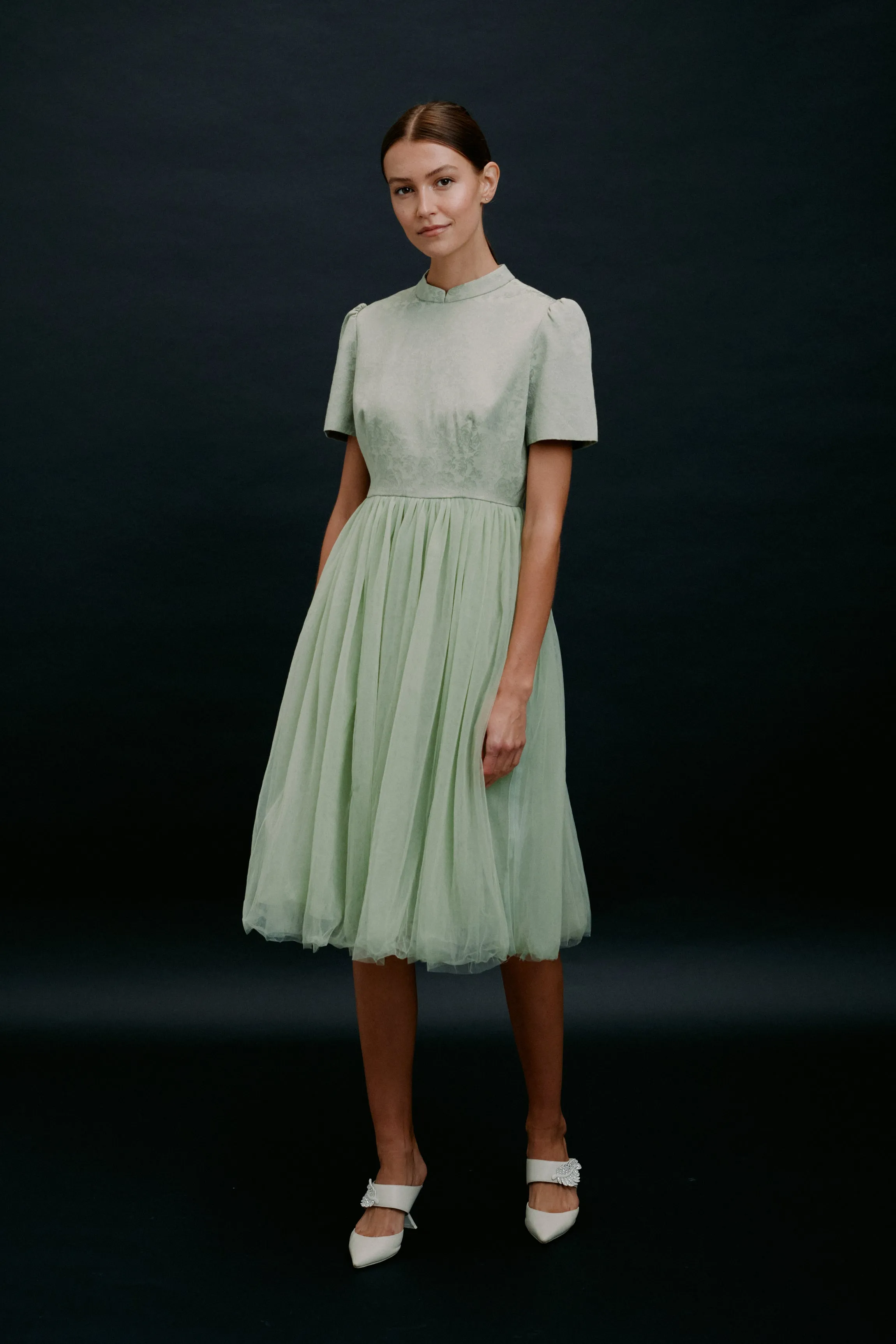 Anna Tulle Dress Green