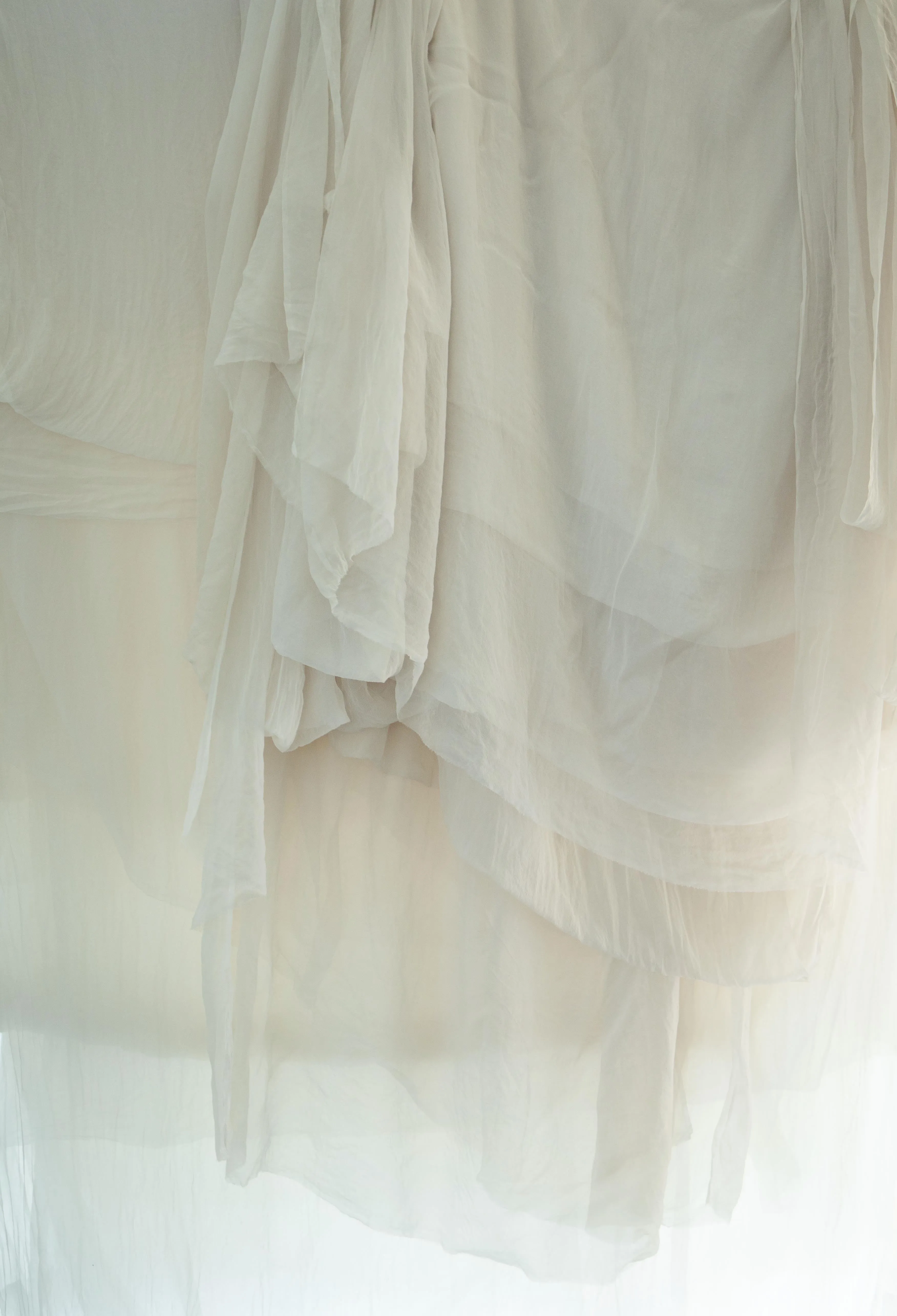 Antique White {Sheer Silk Runner}