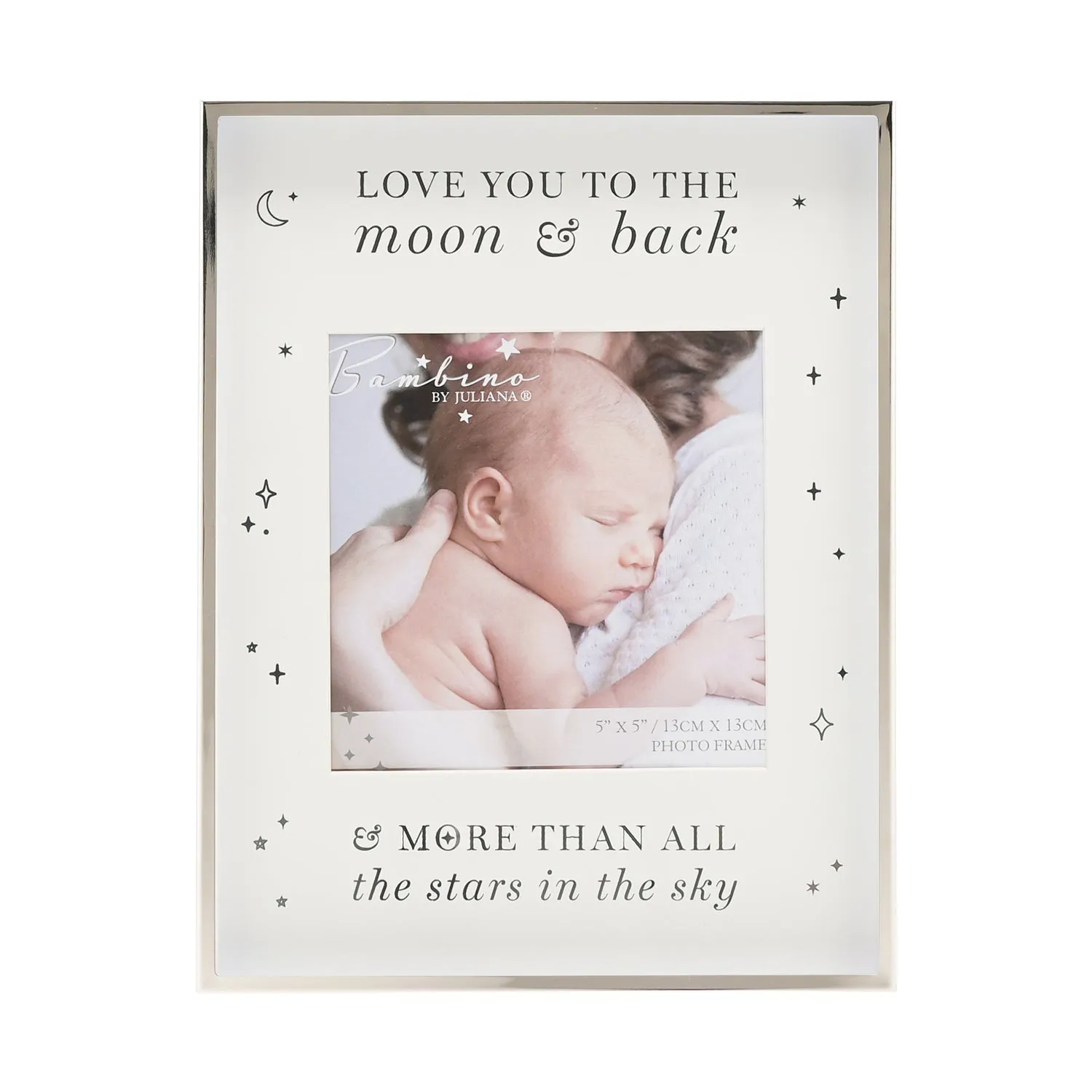 Bambino Pink Moon & Back Metal Plated Photo Frame (5"x5")