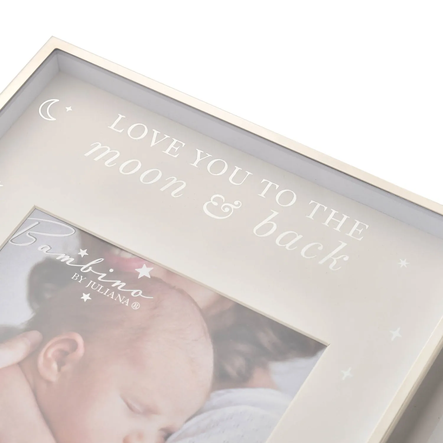 Bambino Pink Moon & Back Metal Plated Photo Frame (5"x5")