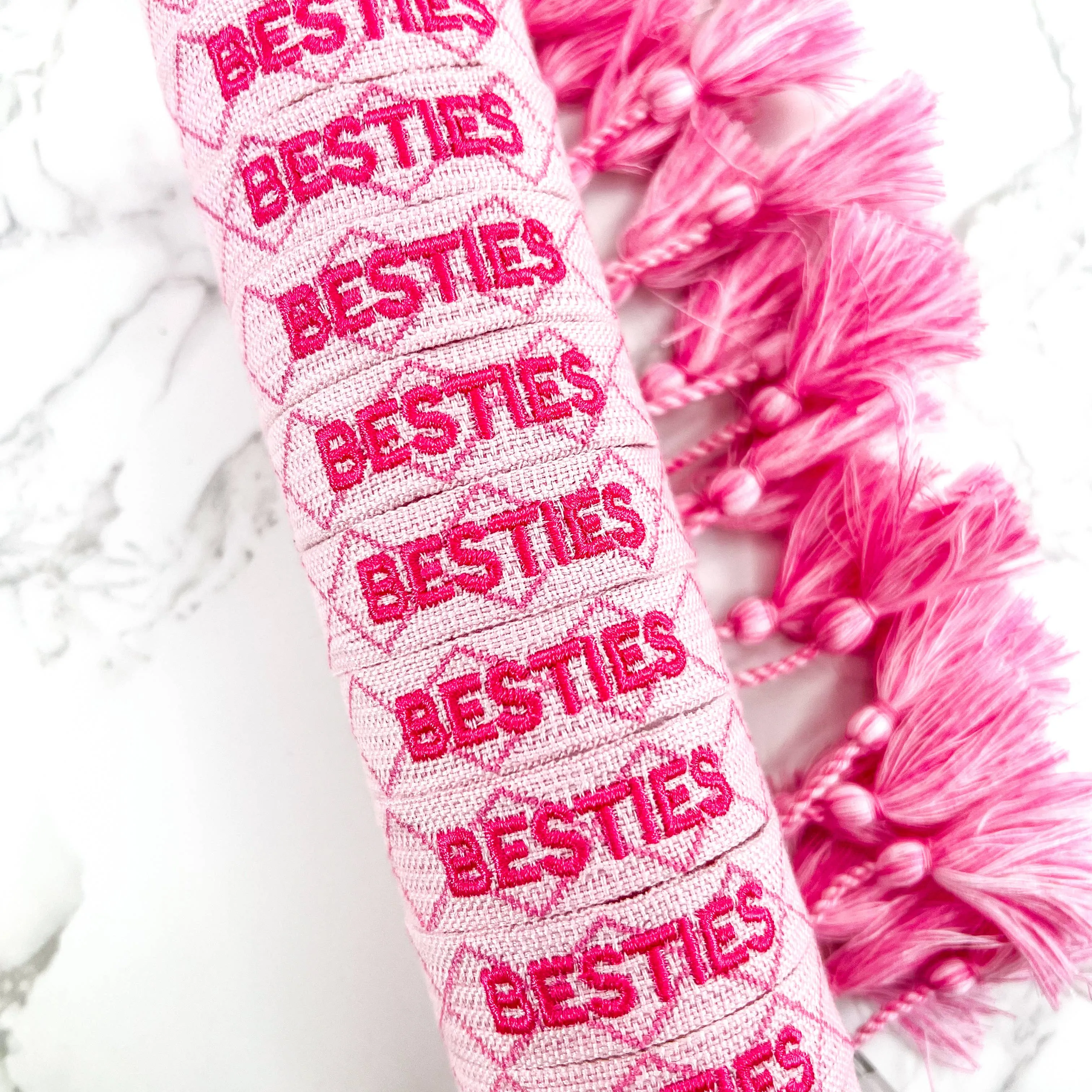 Besties Embroidered Bracelet