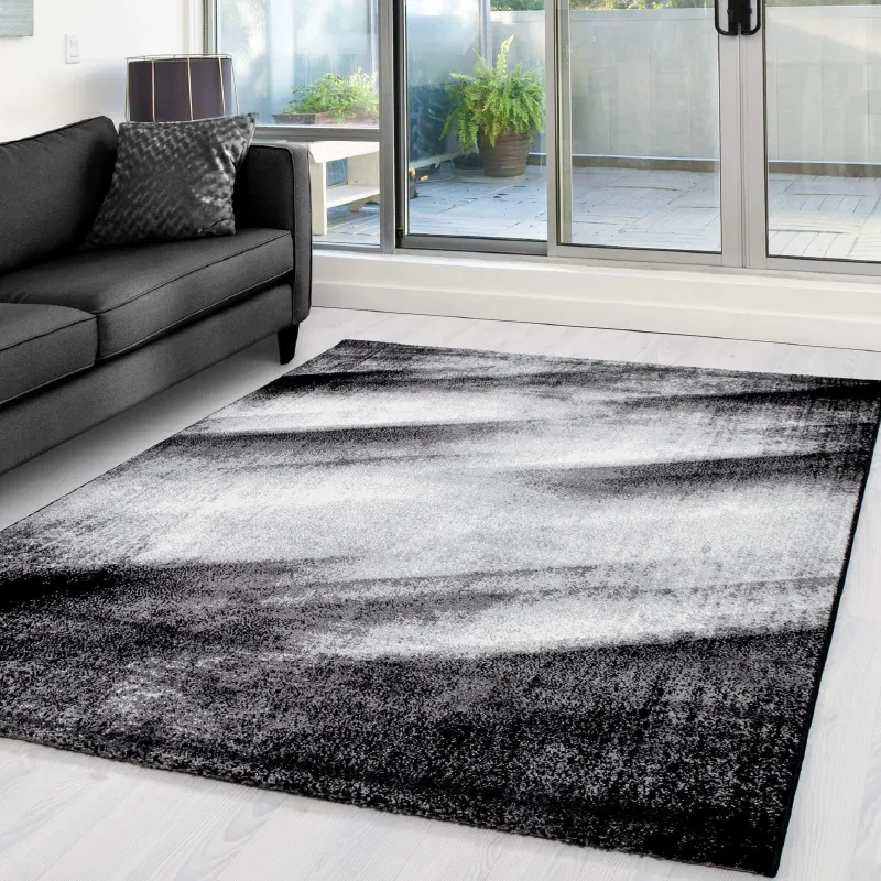 Black Shaded Abstract Rug - Lima