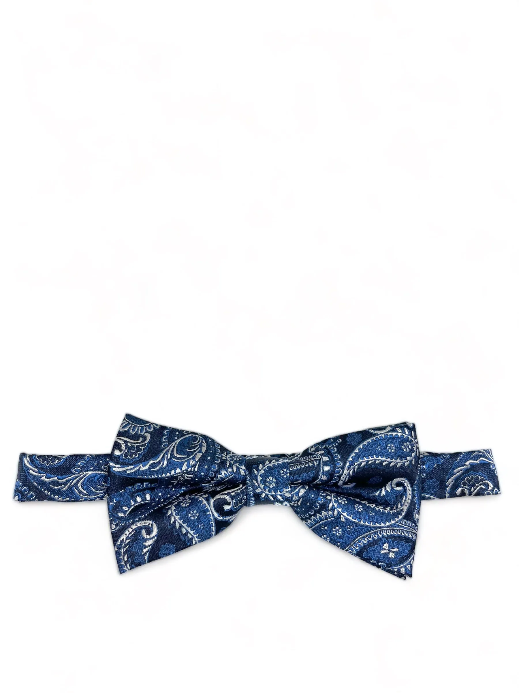 Blue Fashionable Paisley Bow Tie