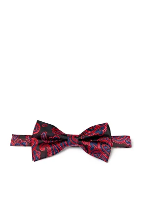 Burgundy Fashionable Paisley Bow Tie