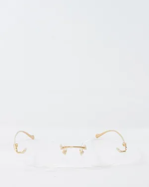 Cartier Rectangular Frameles "Panthère De Cartier" Glasses