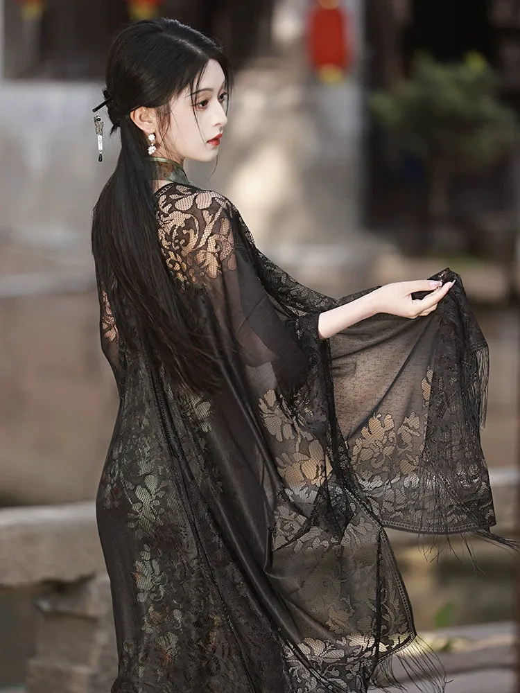 Cheongsam, Black Shawl