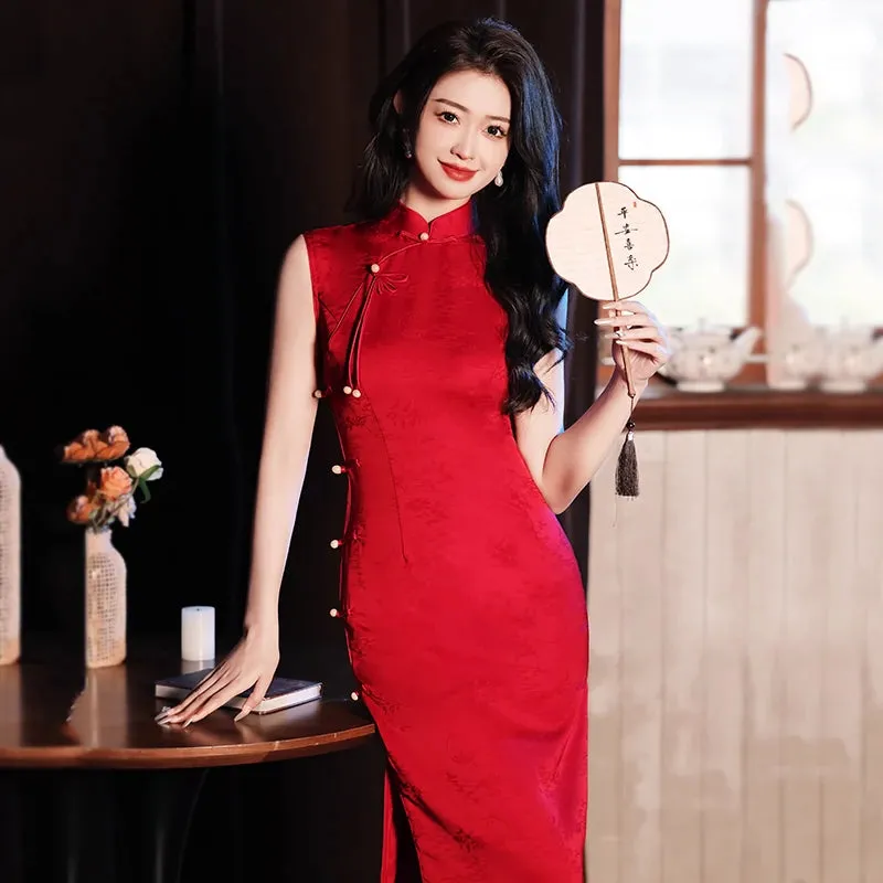 Cheongsam for Tea Ceremony, Traditional Chinese Dress, Melody