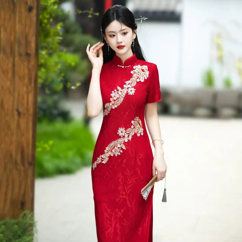 Cheongsam for Tea Ceremony, Traditional Chinese Dress, Symphony