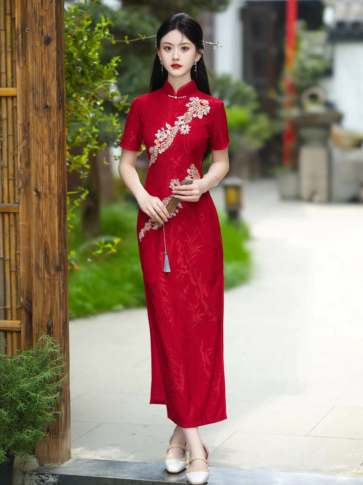 Cheongsam for Tea Ceremony, Traditional Chinese Dress, Symphony