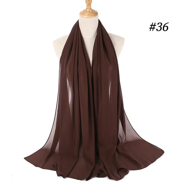 Chiffon Muslim Prayer Hijab Scarf