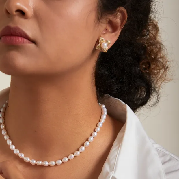 Classic Rice Pearl Necklace