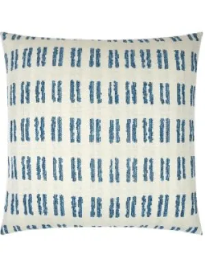 Contempo Neutrals Outdoor Pillows/Boho Hashmarks Blue