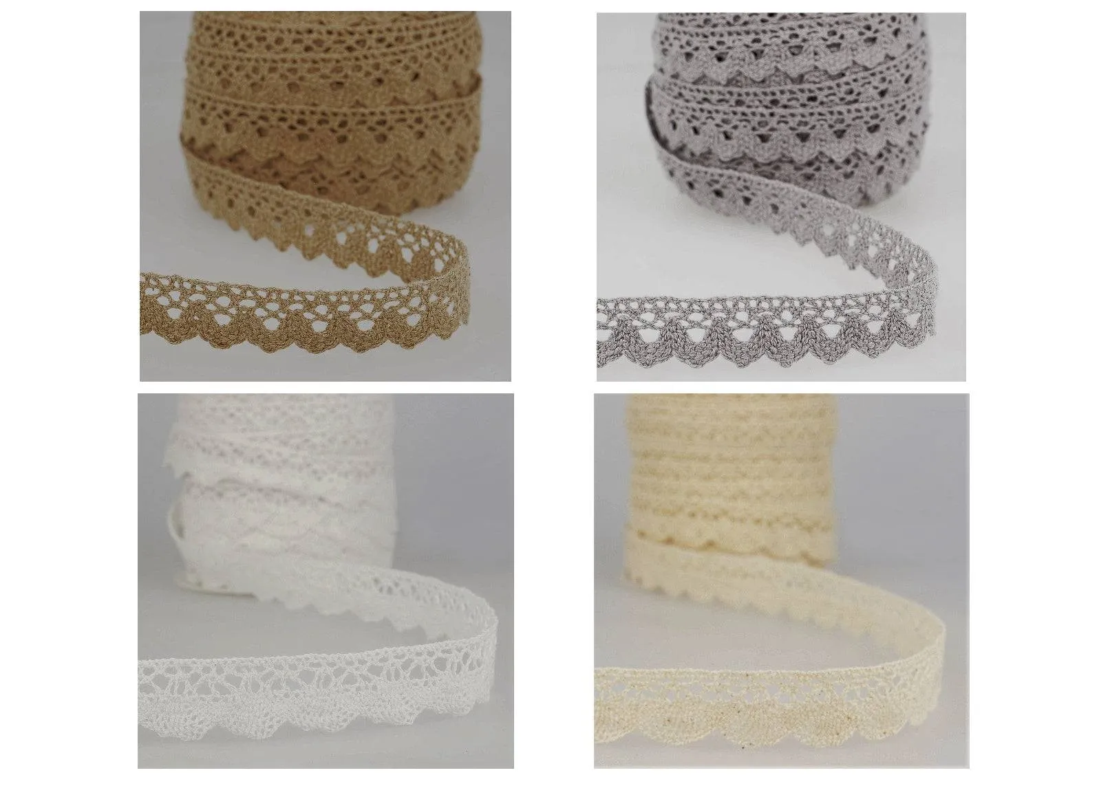 Cotton Lace Trim - Design 6 - 18mm