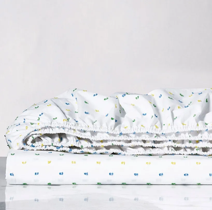 Dobby Dots Cuffed Sheet Set