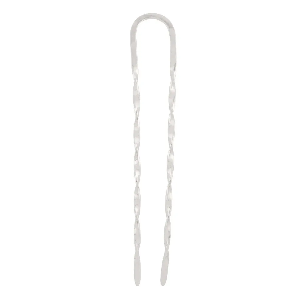 Effortless Twist Hair Pin in Silver - Large