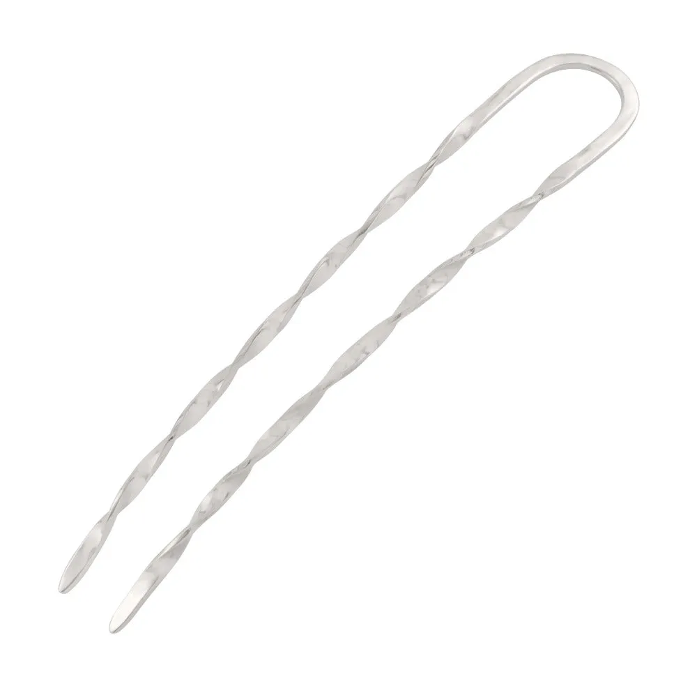 Effortless Twist Hair Pin in Silver - Large