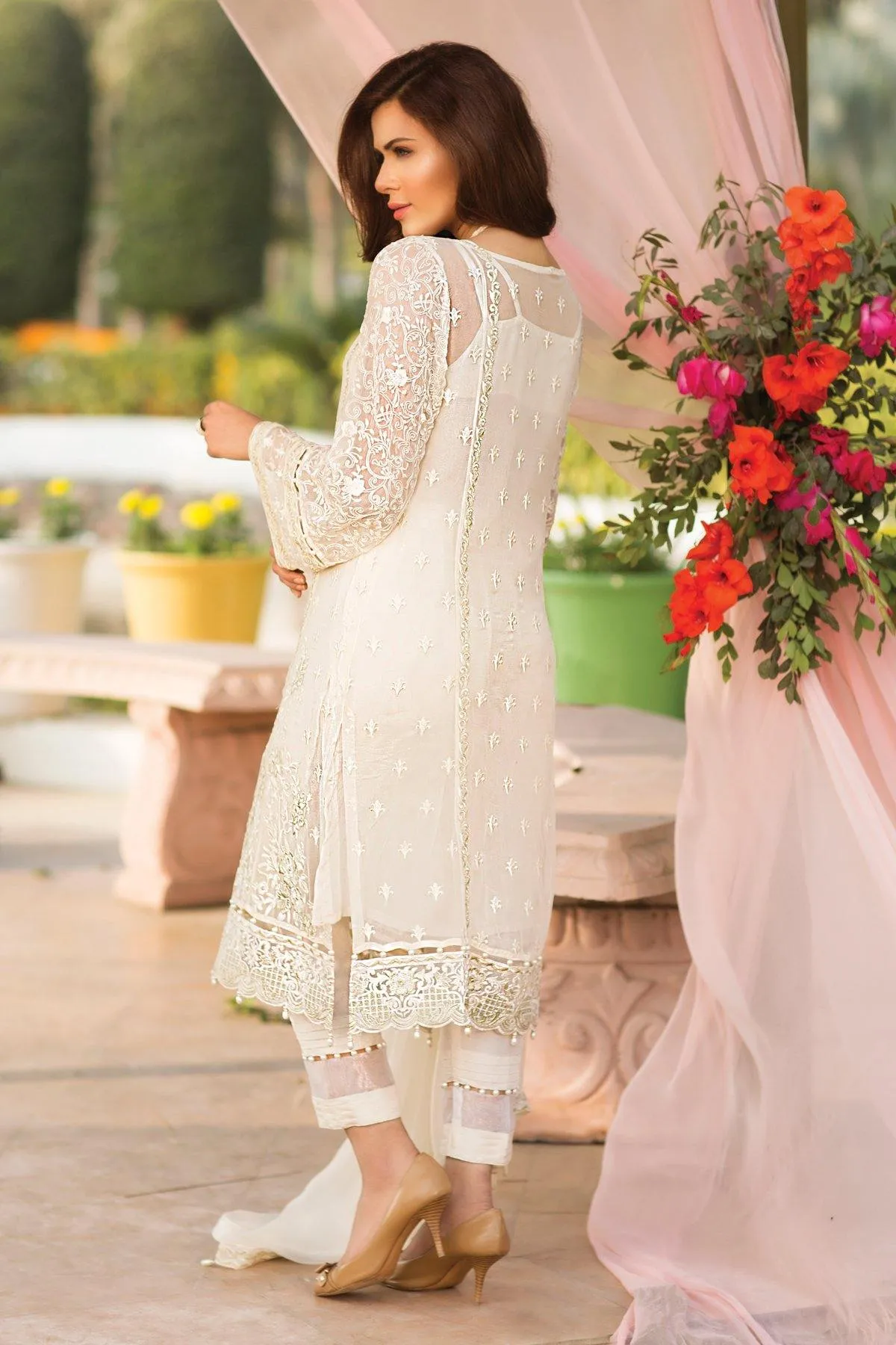 EMBROIDERED CHIFFON UC-3050