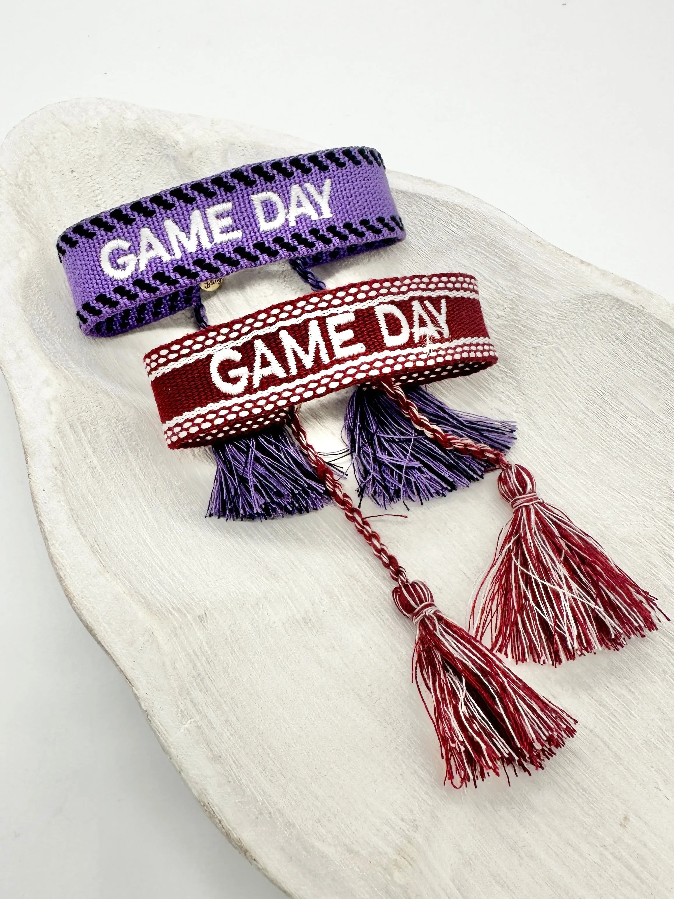 Game Day Embroidered Bracelets