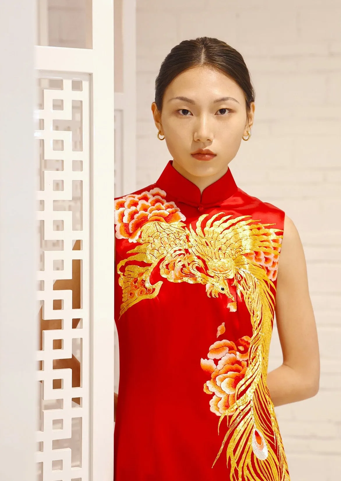 Gloriosa Lily Phoenix Qipao