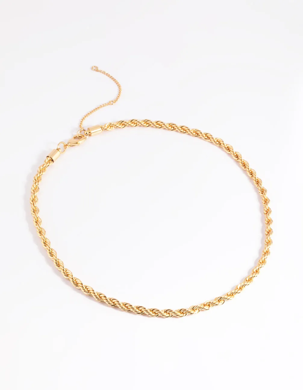 Gold Plated Rope Chain Necklace