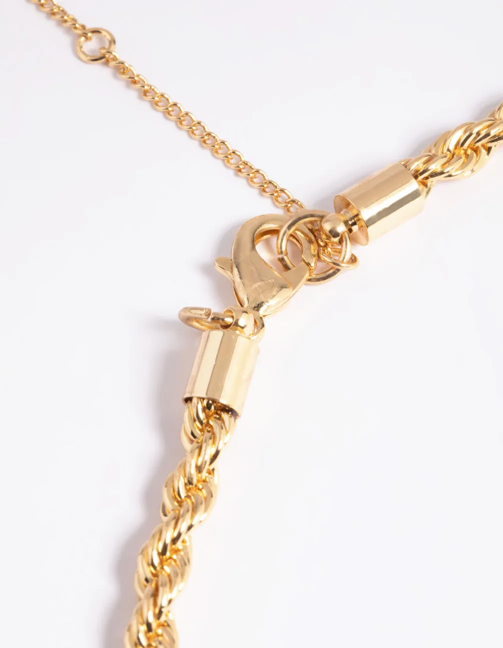 Gold Plated Rope Chain Necklace