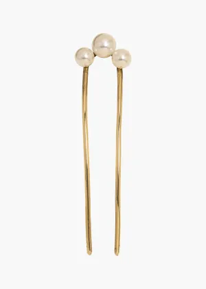 Gretel Hairpin -- Gold Pearl