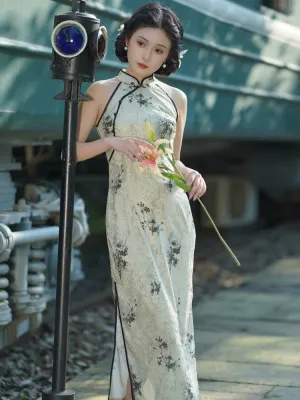 Halter Neck Long Cheongsam, Serephina