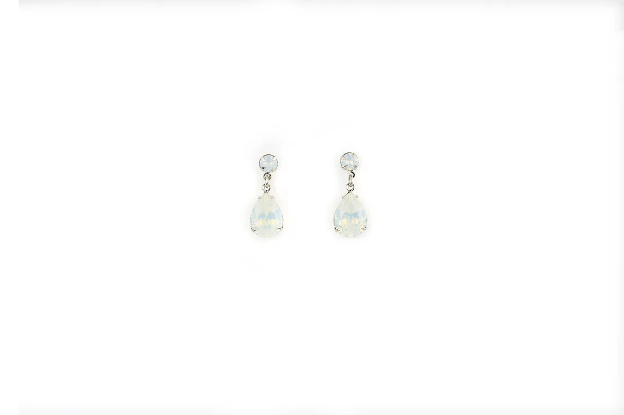 Hannah - Swarovski Pear Drop Bridal Earrings