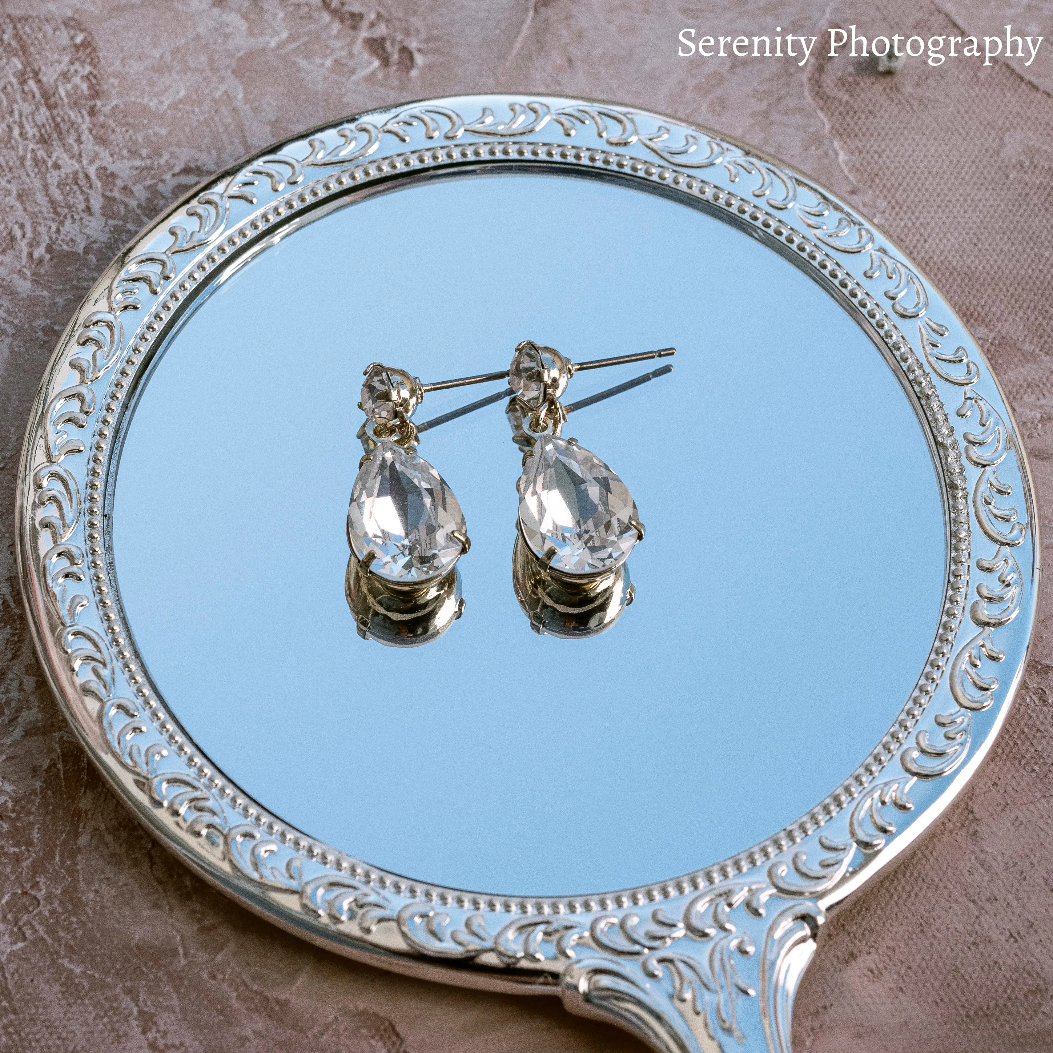 Hannah - Swarovski Pear Drop Bridal Earrings