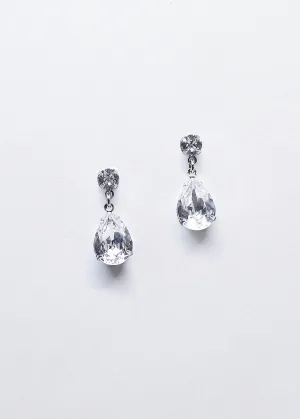 Hannah - Swarovski Pear Drop Bridal Earrings