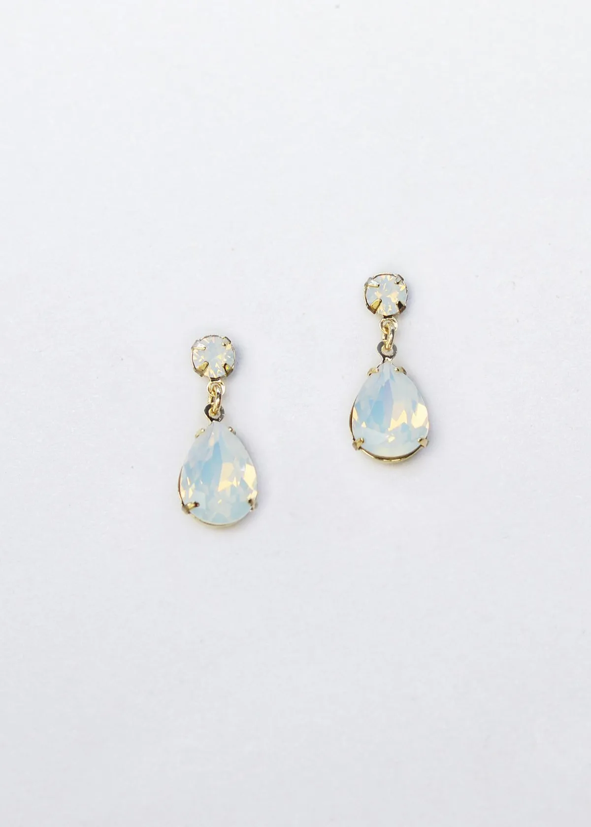 Hannah - Swarovski Pear Drop Bridal Earrings