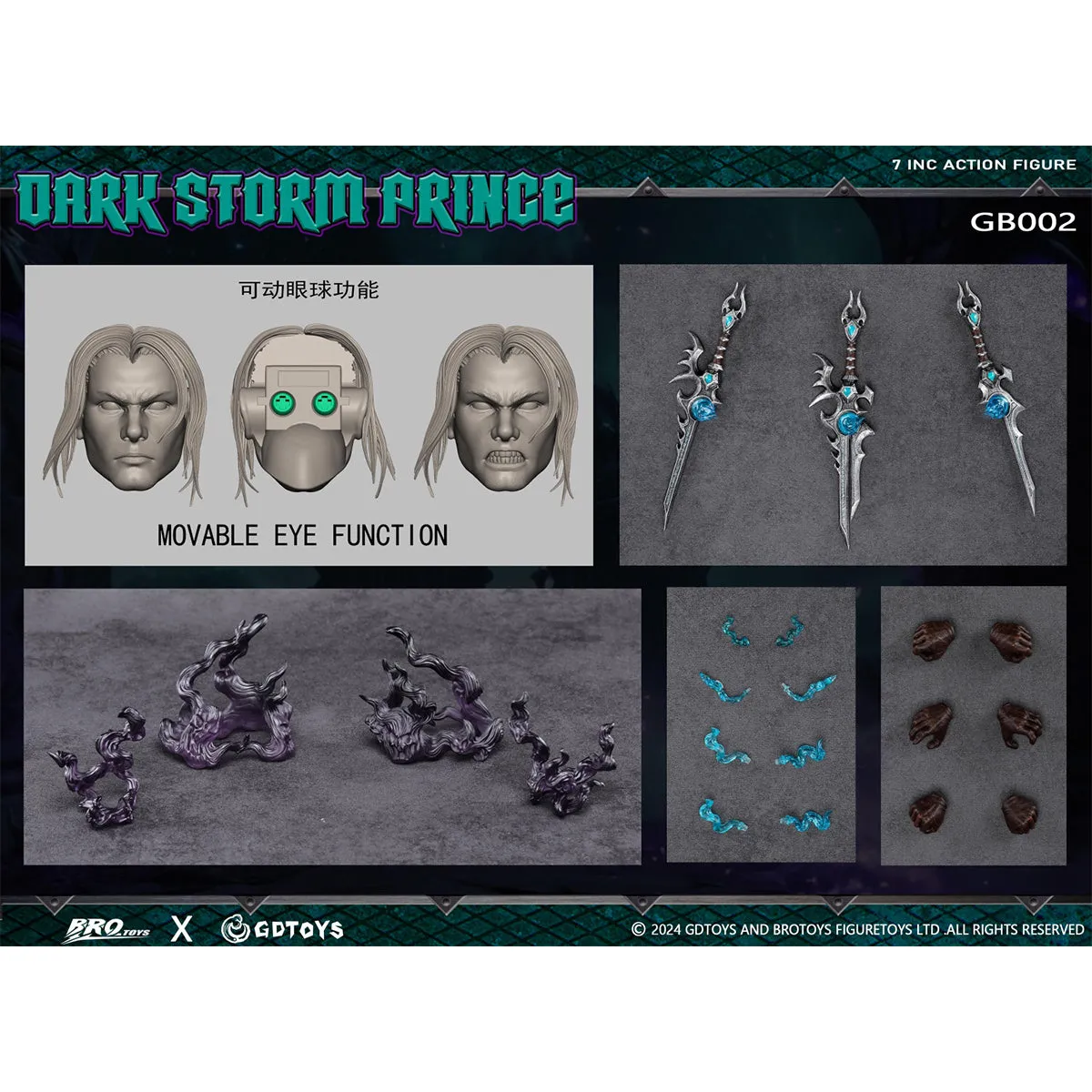 HiPlay BROTOYS 7-Inches Dark Storm Prince Action Figure