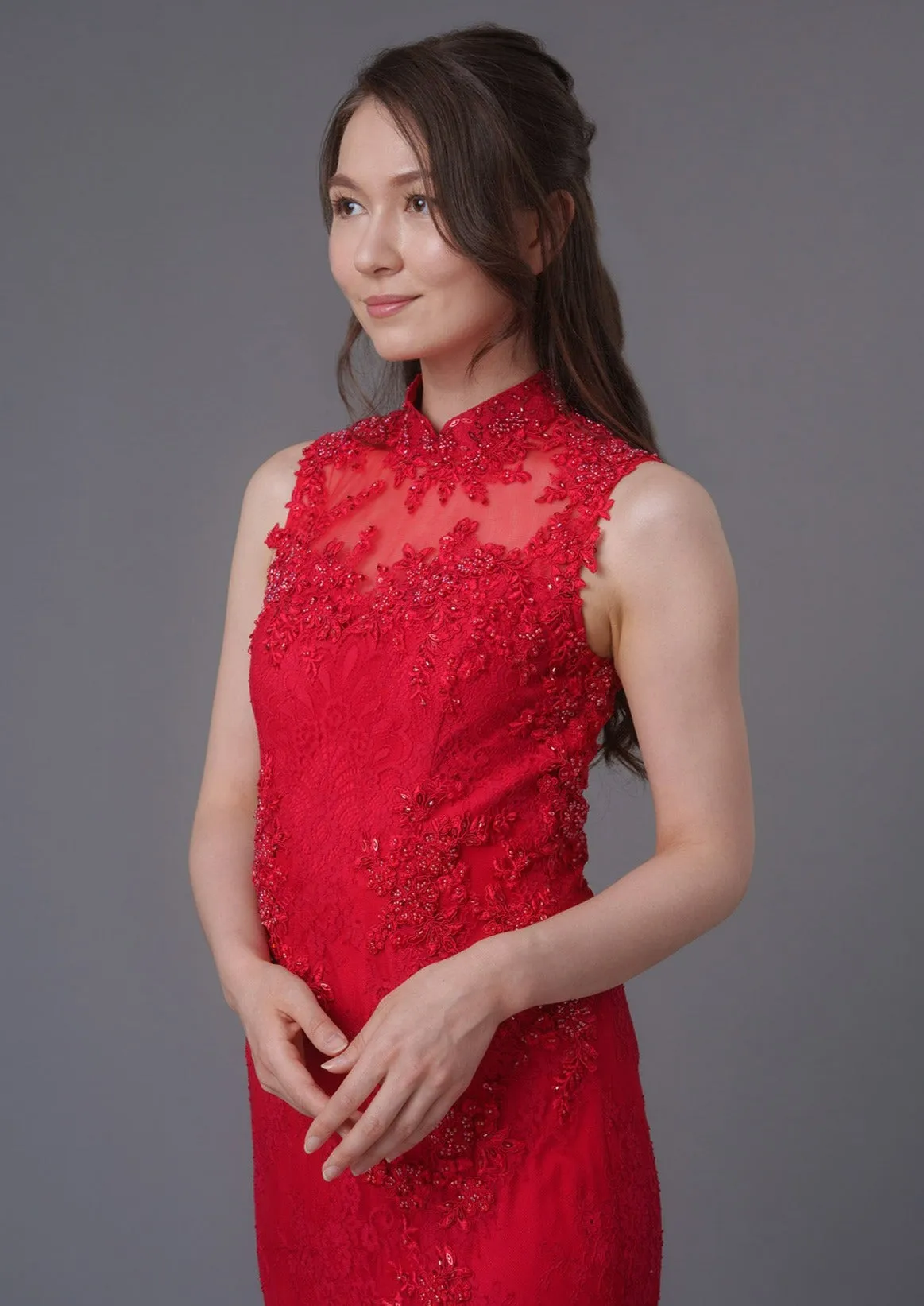 Hyacinth Hues Bridal Qipao Gown