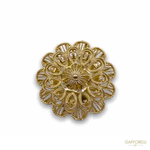 Imperial Button in the Shape of an Openwork Flower B154 - Gafforelli Srl