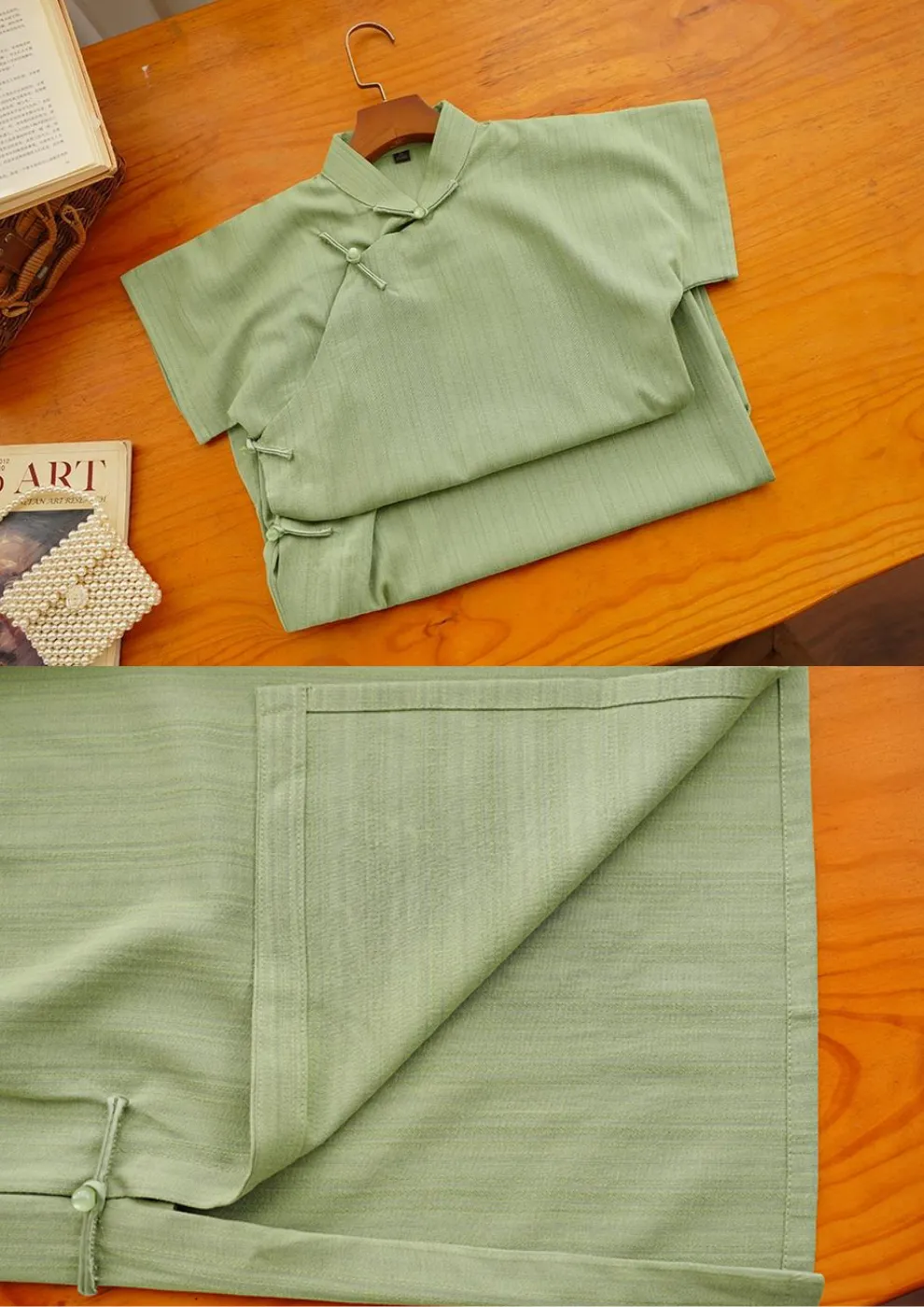 Jue Lei 蕨类 Fern 1930s Cotton & Linen Daily Qipao