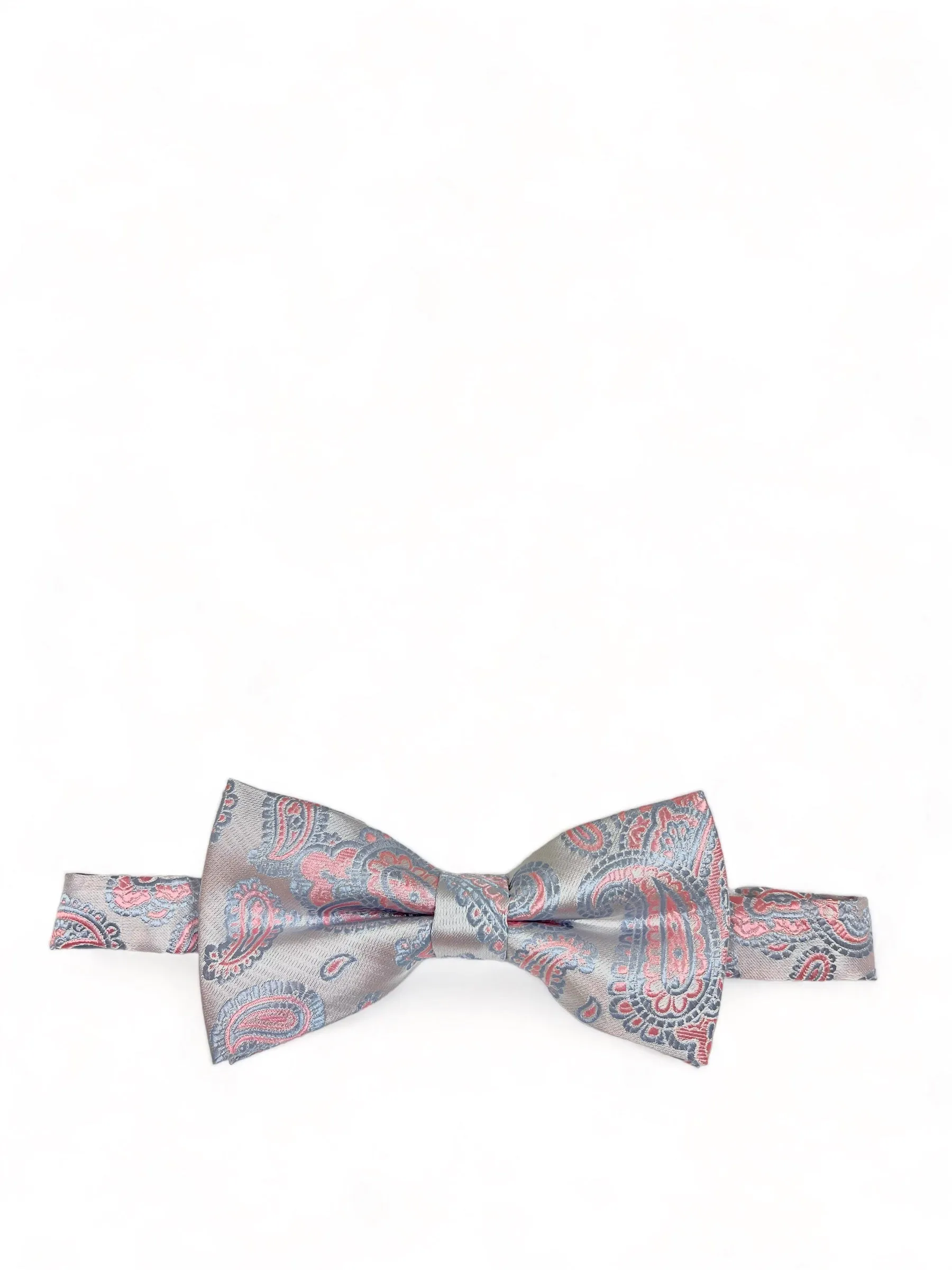 Lilac Snow Fashionable Paisley Bow Tie