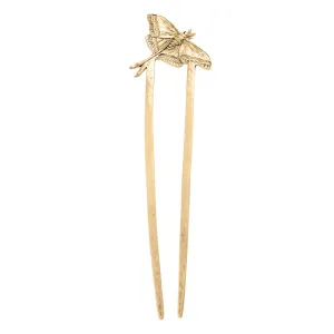 Luna Moth Hair Pin in Bronze