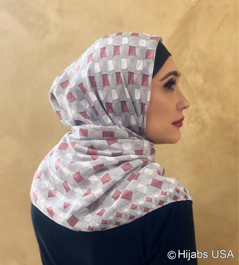 Luxurious Silky Diamond Square Scarf