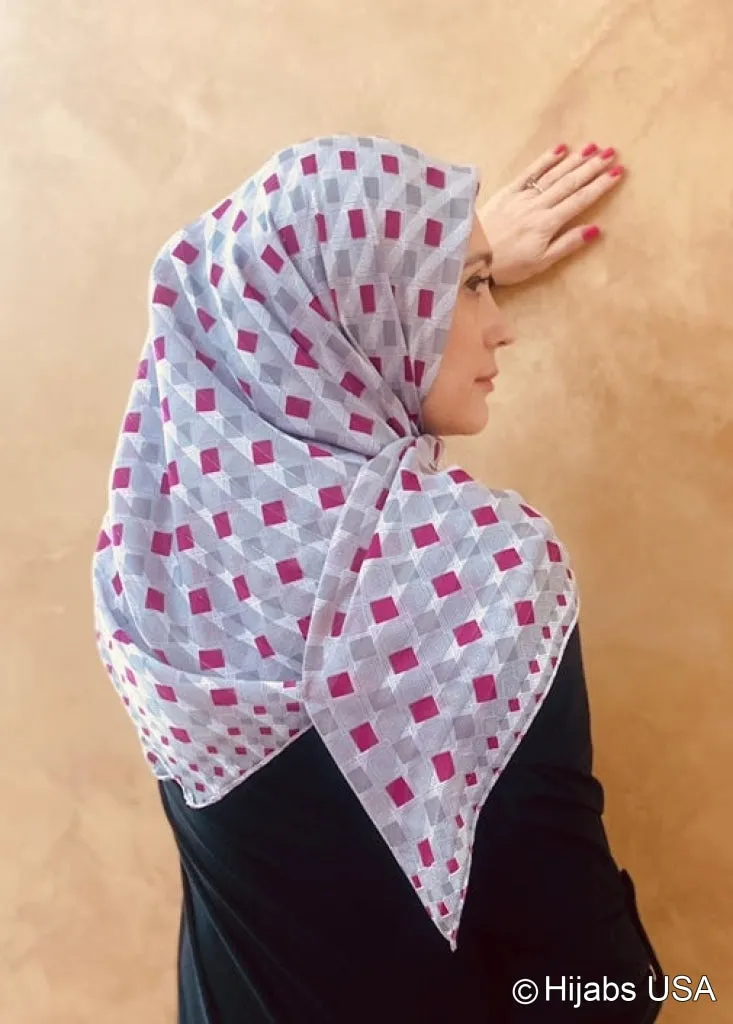 Luxurious Silky Diamond Square Scarf