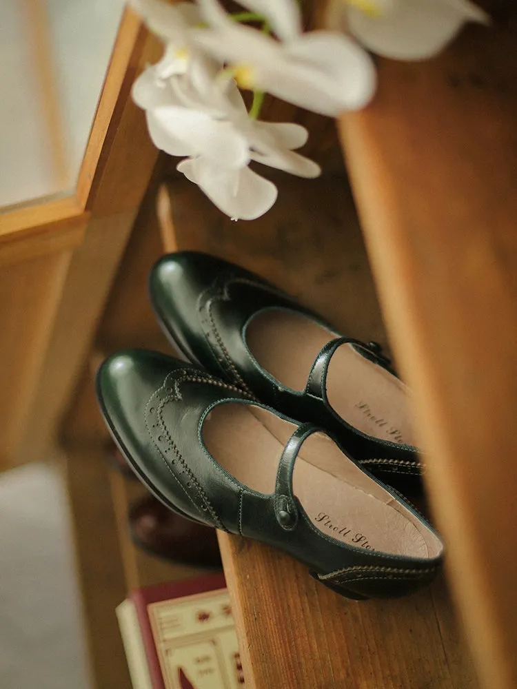 Margarita 玛格丽特 1920s Schoolgirl Reproduction Cowhide Leather Shoe