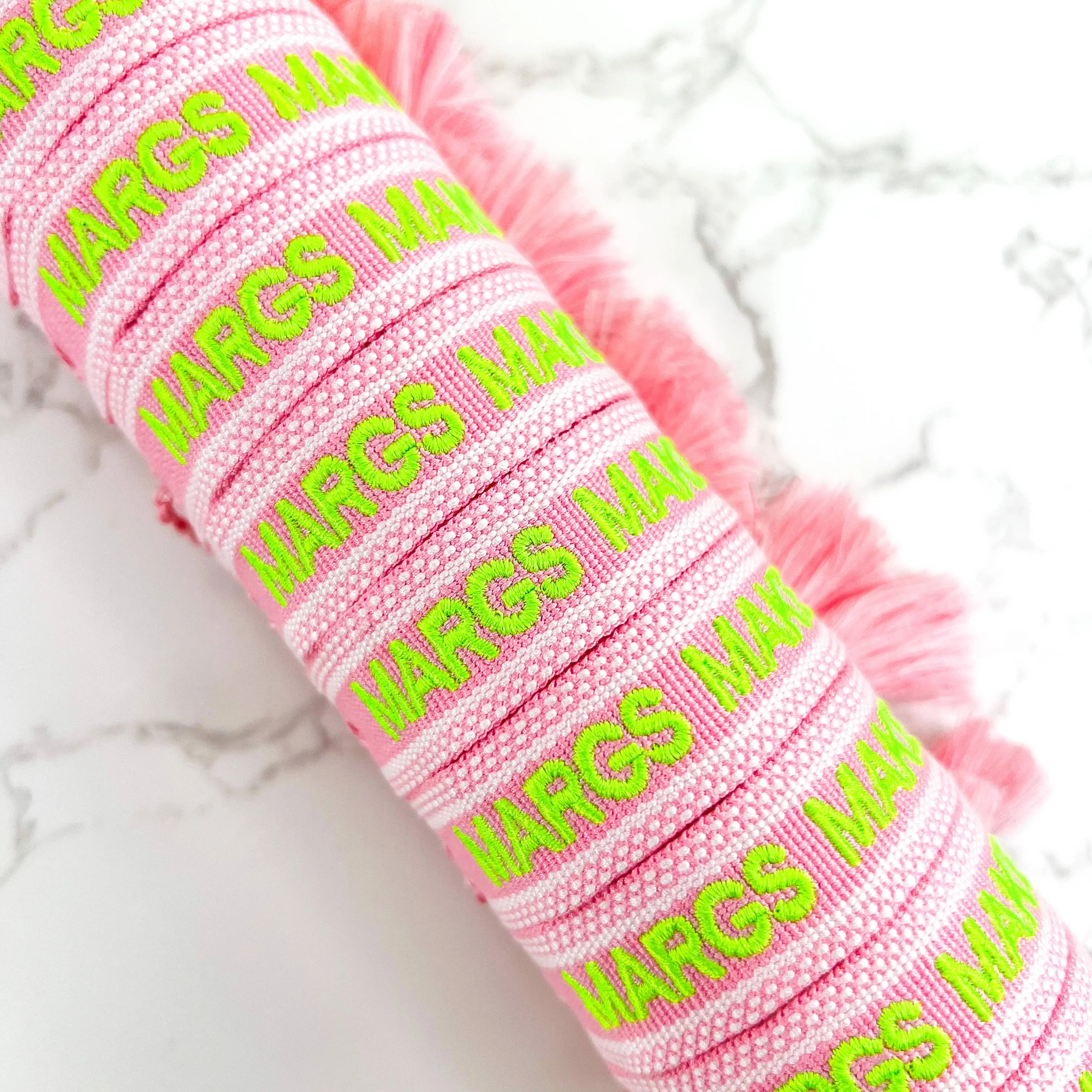 Margs Make Me Happy Embroidered Bracelet