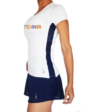 Modern Mesh Tennis Art Short Sleeves