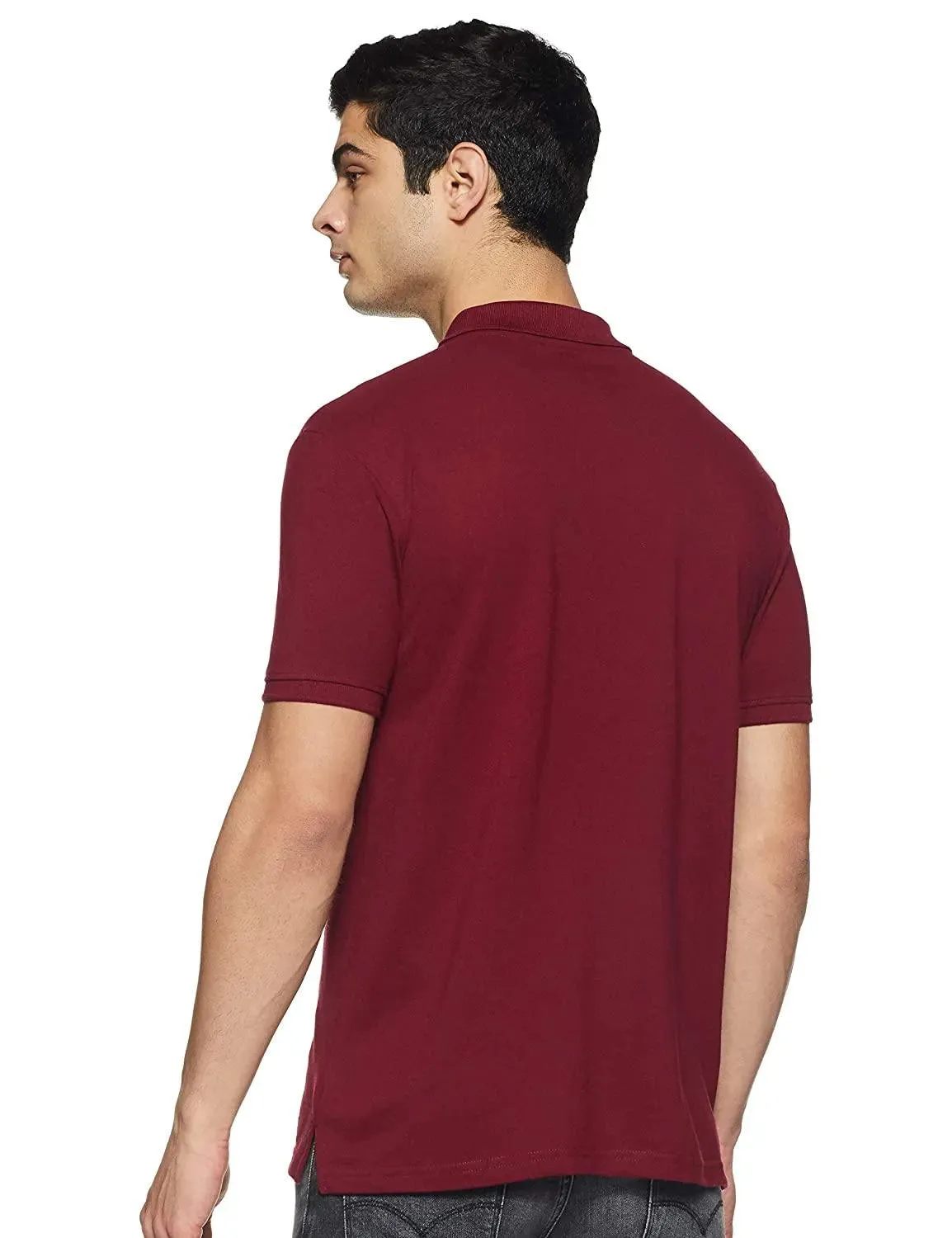 ONN Men's Cotton Polo T-Shirt (Pack of 2) in Solid Camel-Maroon colours