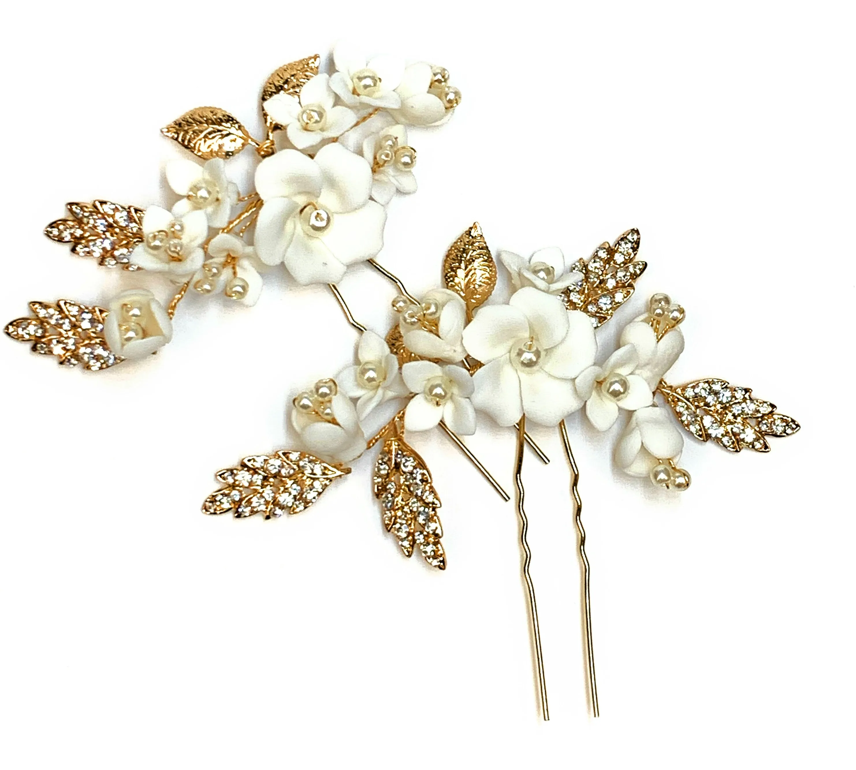 P195. white petite floral and cluster bead comb, hair piece for wedding bride or bridesmaids